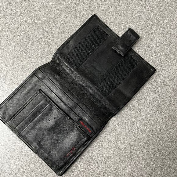 VTG TUMI Leather Wallet Black Nylon PDA Tech Palm Pilot Hand Strap Business - Picture 8 of 8